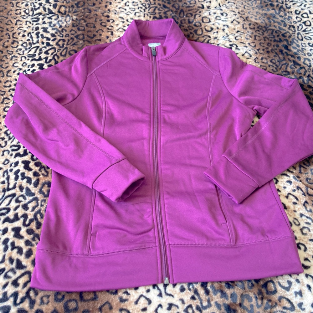 Callaway Fuchsia Pink Golf Zip Up Long Sleeve Sweater Sweatshirt Jacket Size M